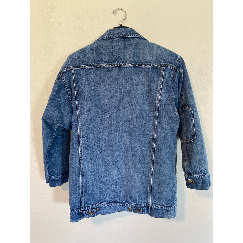 AVEC LES FILLES Women’s M Denim Trucker Jacket w/removable pink faux fur - Picture 5 of 11